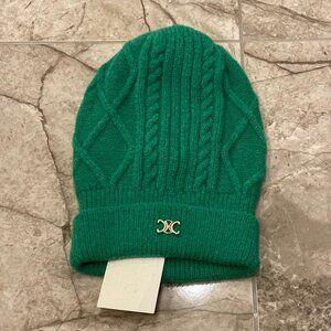 celine women casual green hat